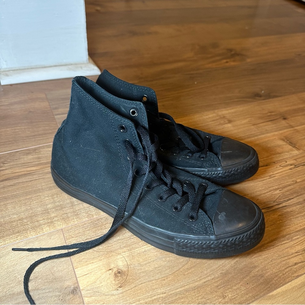ALL BLACK HIGH TOP CONVERSE